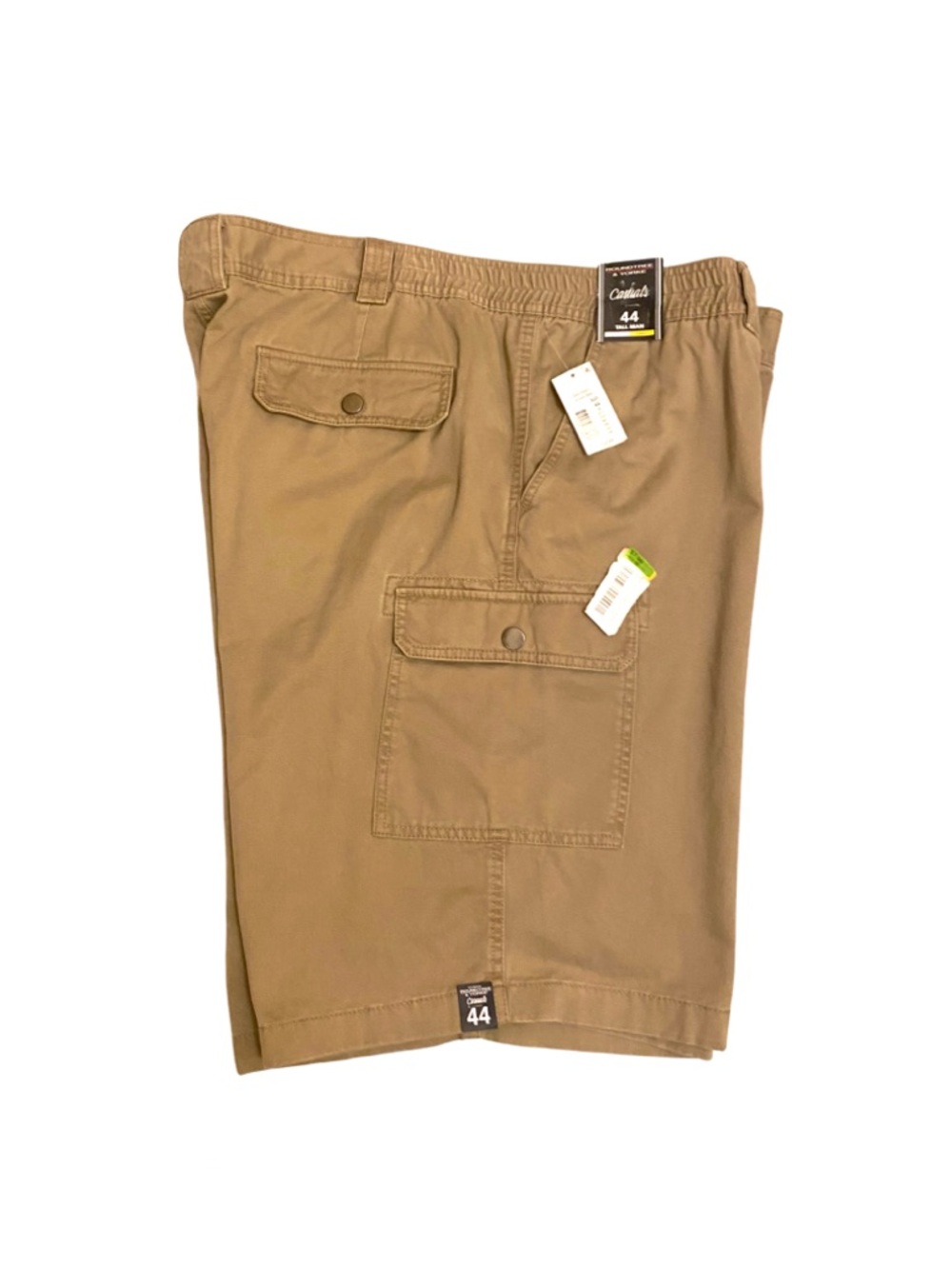 Roundtree & Yorke Casuals Men's Khaki Cargo Shorts with Flap Pockets